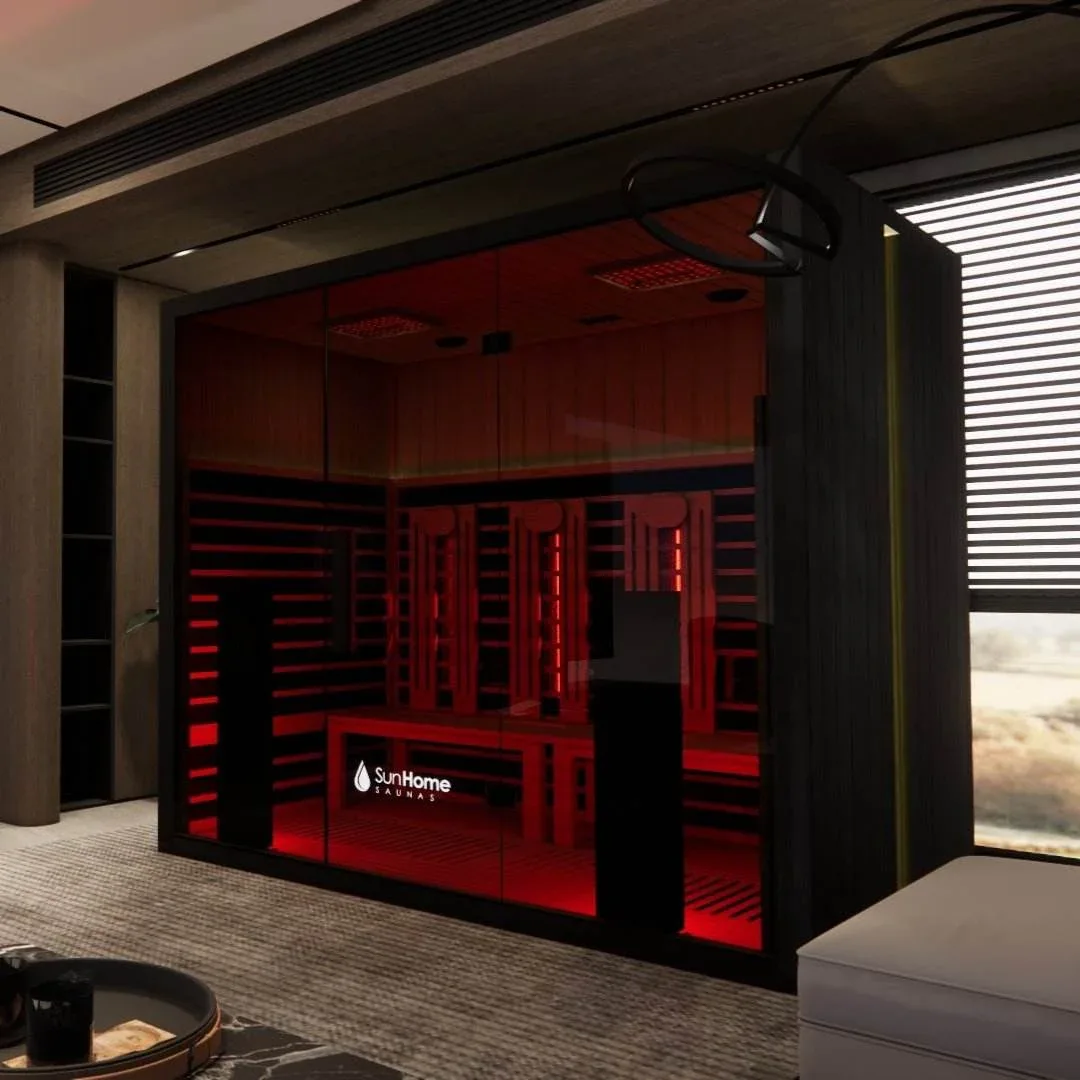 Sun Home Eclipse™ 4-Person Red Light & Infrared Sauna - Image 3