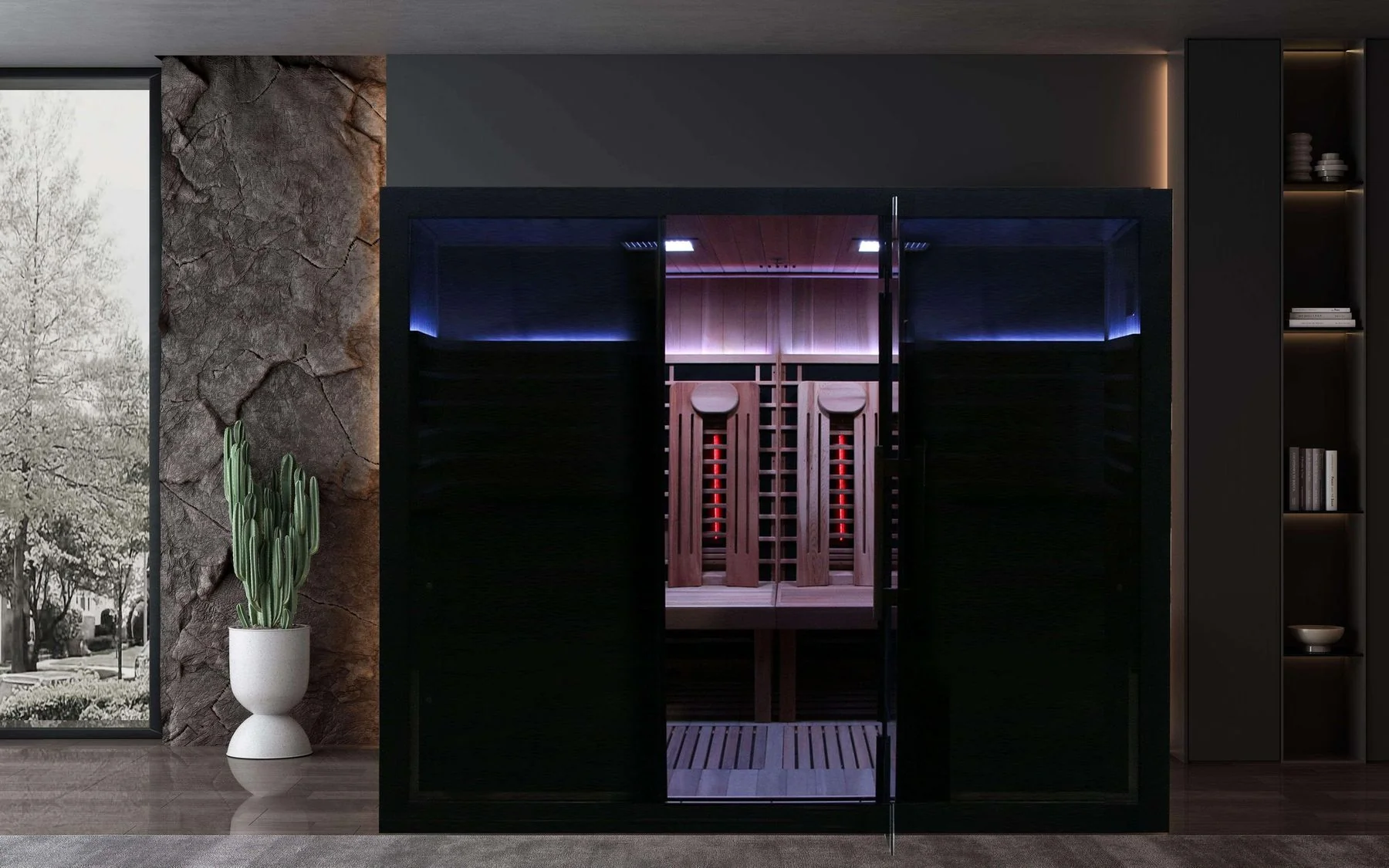 Sun Home Eclipse™ 4-Person Red Light & Infrared Sauna - Image 6