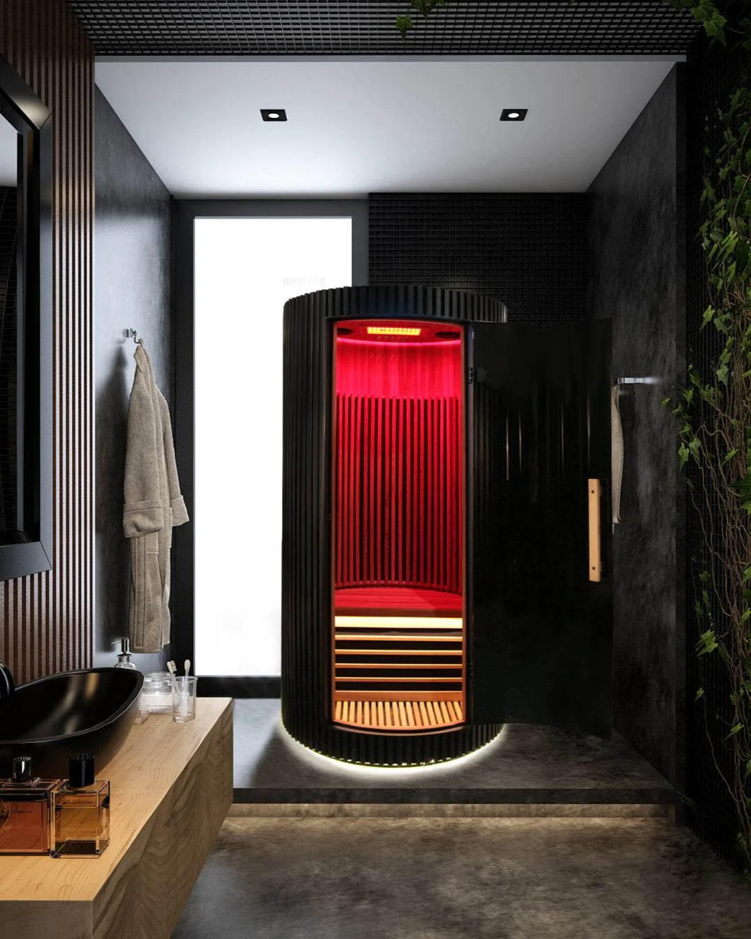 Sun Home Pod™ 1-Person Red Light & Infrared Sauna - Image 10